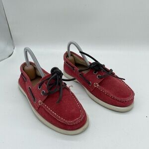 Aldo Red Slip On Loafers Boat Shoes Womens Size 35 5